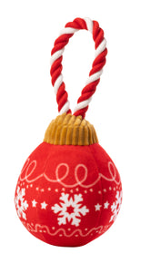 Christmas Red bauble dog toy